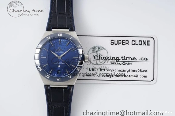 0114 Constellation Blue Ceramic SS 8F 1:1 Best Edition Blue Dial on Blue Gummy Strap A TravelReady 7800